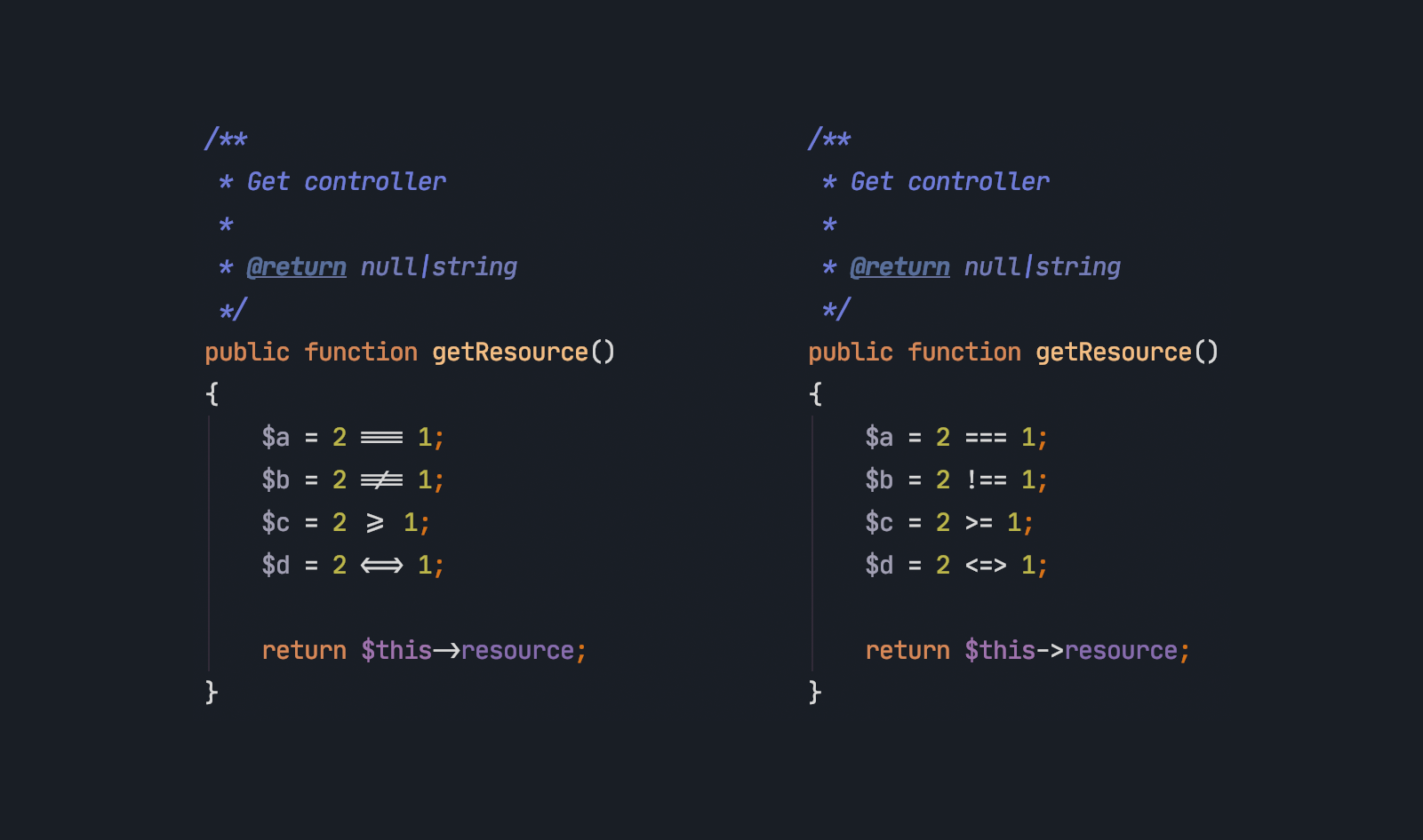 Mono Fonts with Ligatures for Your IDE