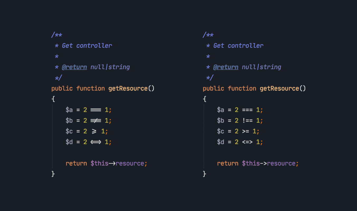 Mono Fonts with Ligatures for Your IDE