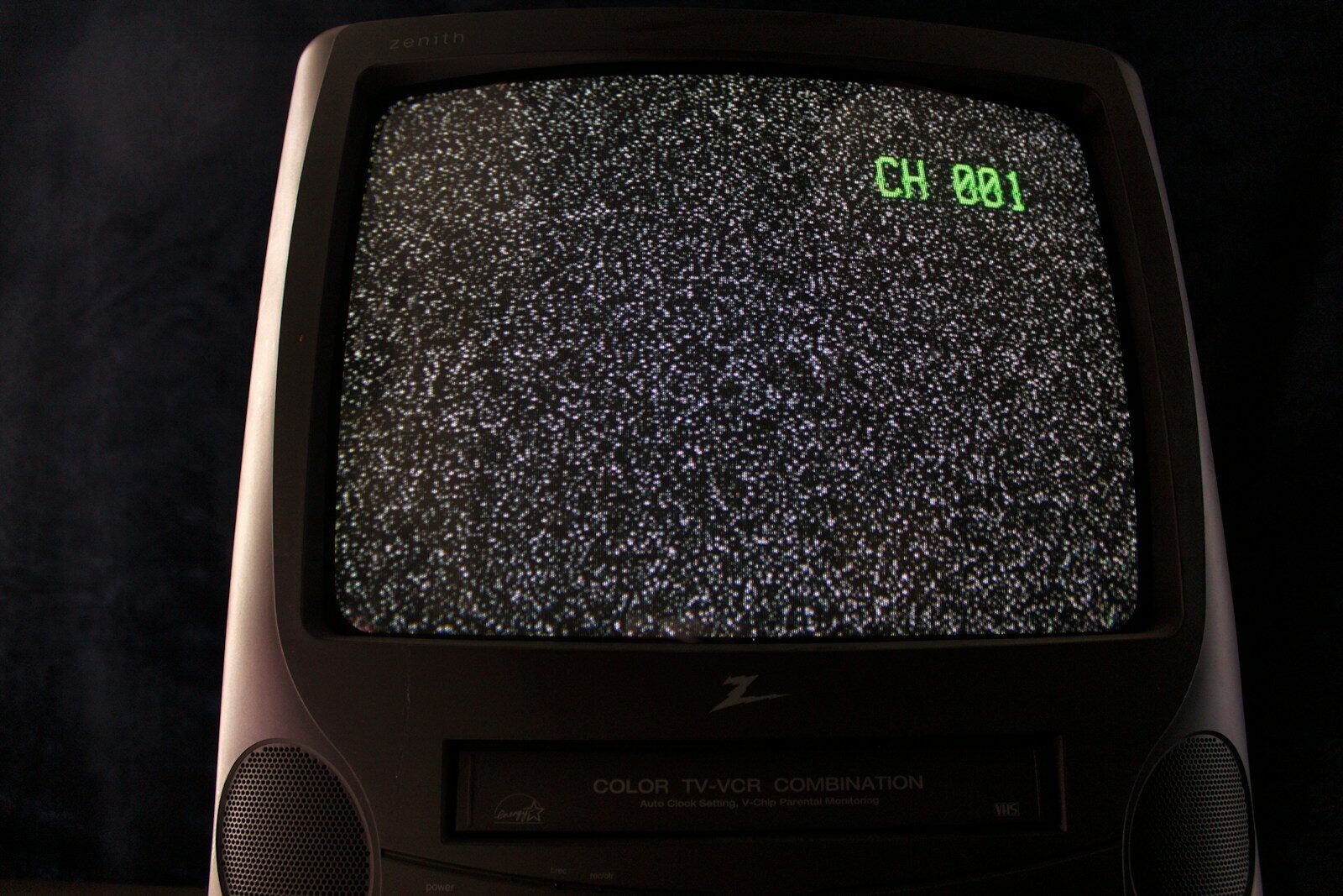 black and gray crt tv